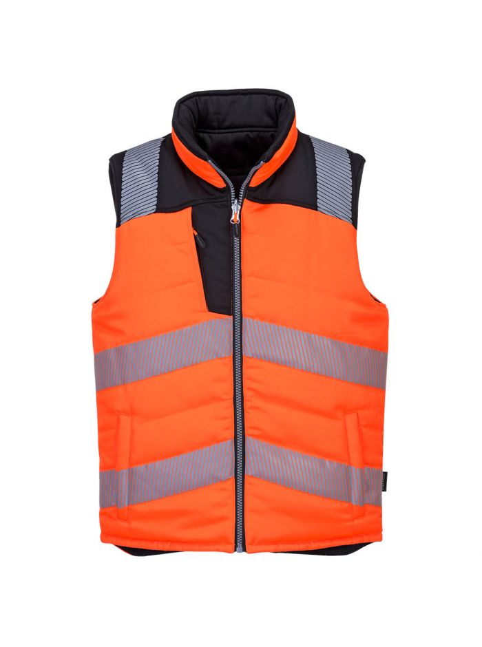 PW3 Warnschutz Wendeweste, gefüttert, L, R, Orange/Schwarz