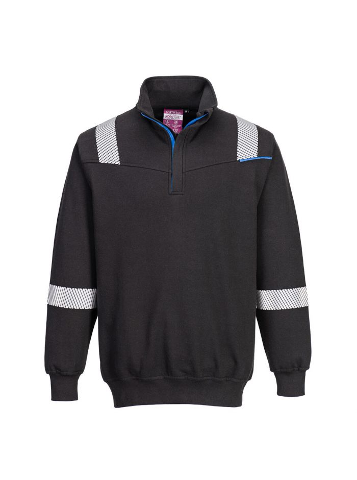 WX3 FR Sweatshirt, L, R, Schwarz