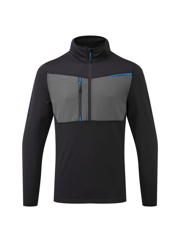 WX3 Half Zip Tech Fleece, L, R, Schwarz