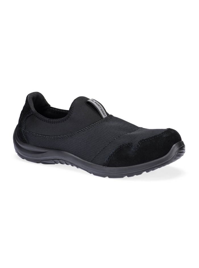 Stahl Textil Slipper S1P SR FO ESD, 36, R, Schwarz