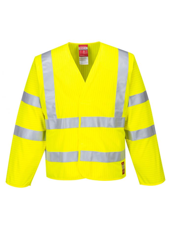 Antistatische, flammhemmende Warnschutz-Jacke, L/XL, R, Gelb