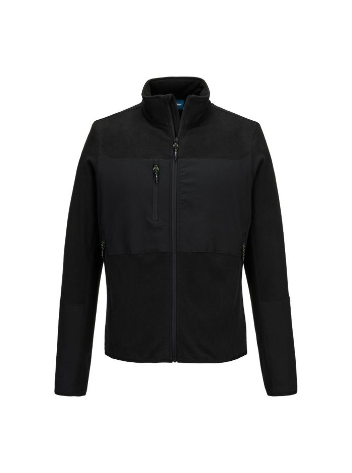 EV4 Stretch Fleecejacke, 4XL, R, komplett schwarz