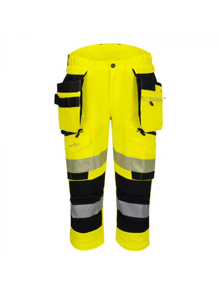 DX4 Hi-Vis Piratenhose, 28, R, Gelb/Schwarz