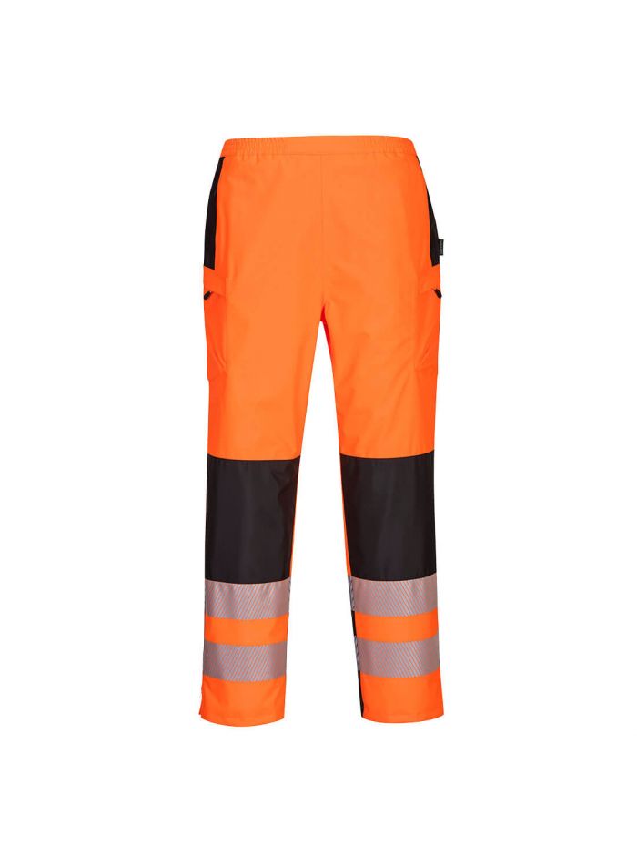 PW3 Warnschutz-Regenhose für Damen, L, R, Orange/Schwarz