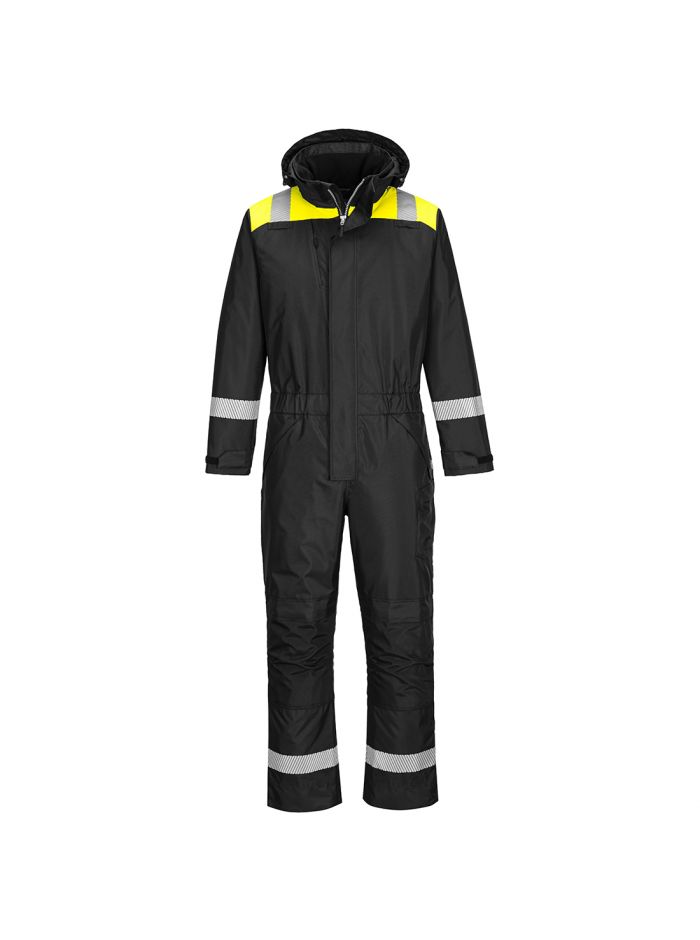 PW3 Winter Overall, L, Y, Schwarz/Gelb