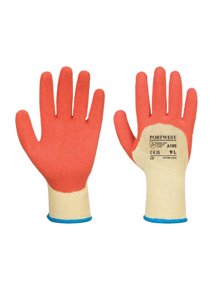 Grip Xtra Latex-Handschuh, L, R, Gelb/Orange