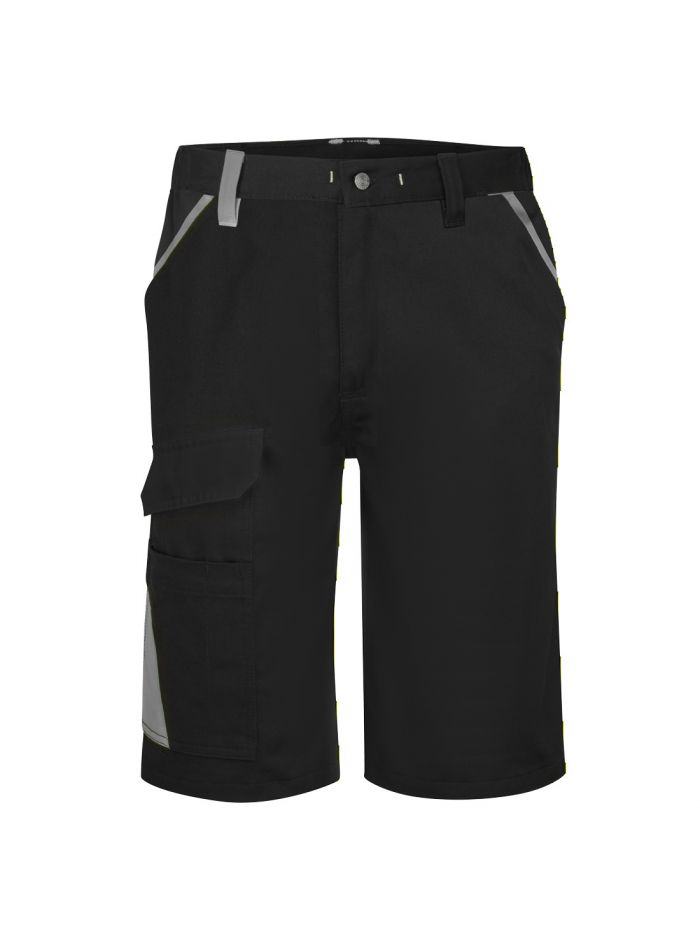 WX1 Zweifarbige Baumwollshorts, 28, R, Schwarz/Grau