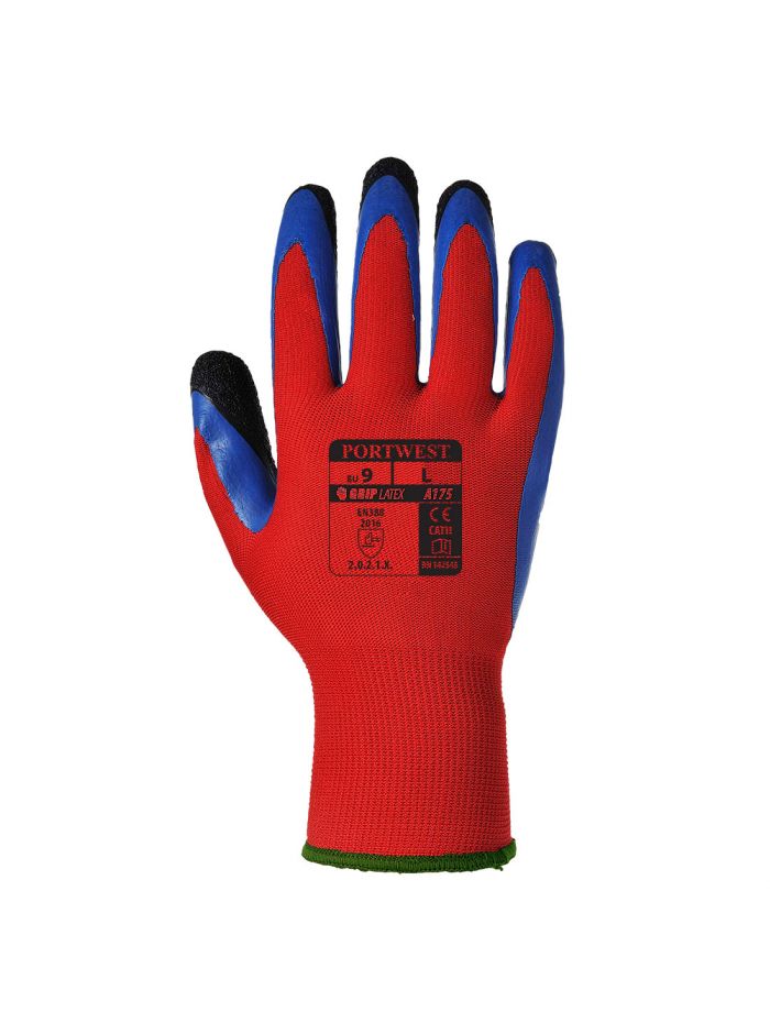 Duo-Flex Handschuh - Latex, L, R, Rot/Blau