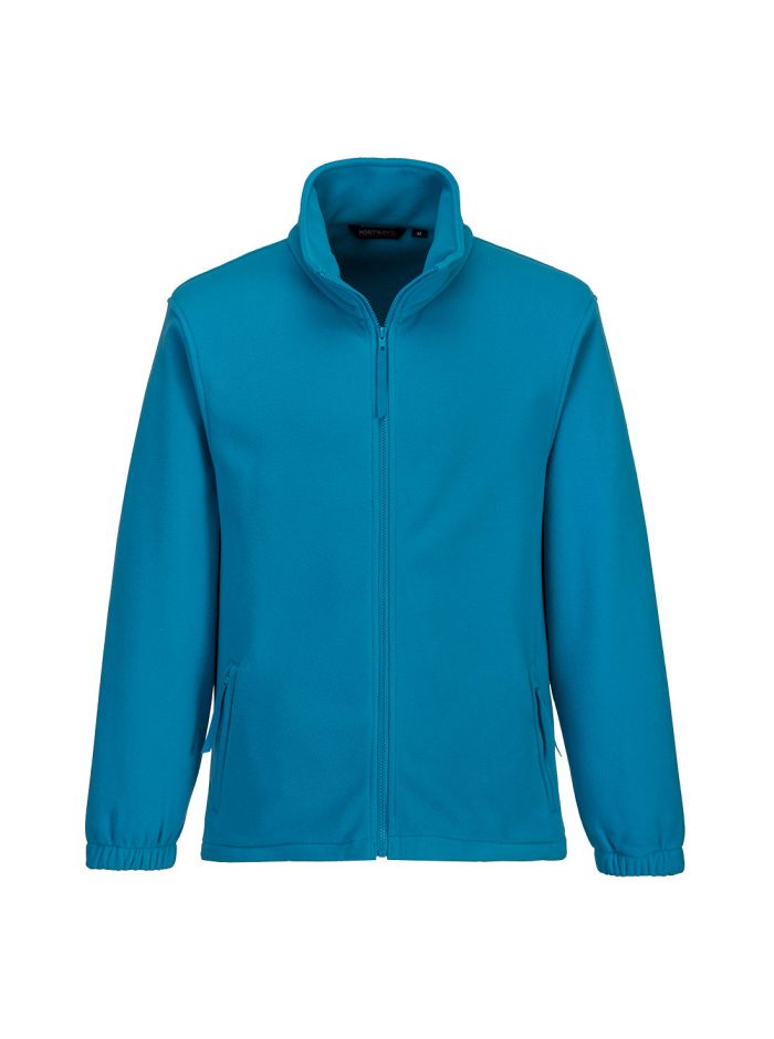 Herren Aran Fleecejacke, L, R, Aqua