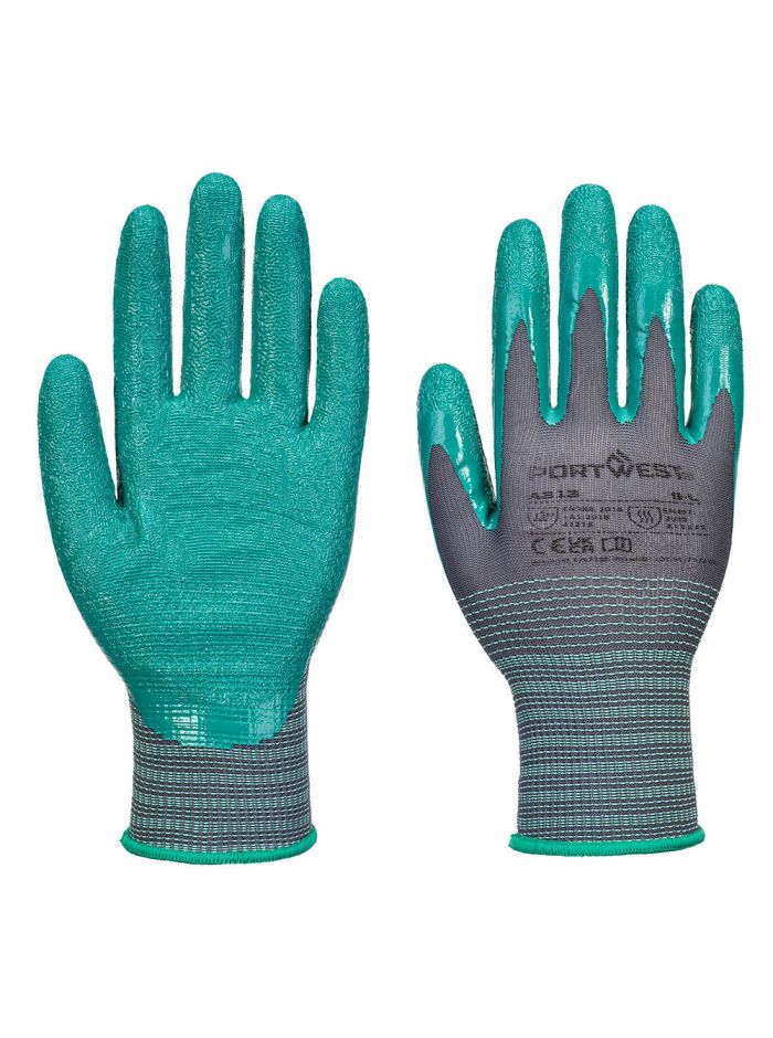 Grip 15 Nitril-Knitterhandschuh (Pk12), L, R, Grau/Grün