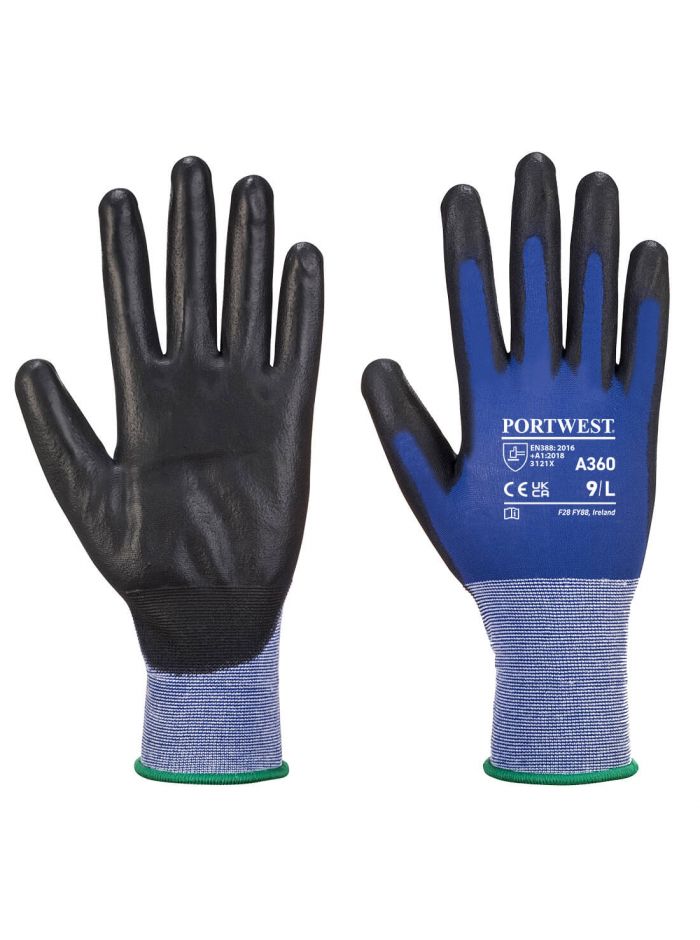 Senti-Flex Handschuh, L, R, Blau/Schwarz