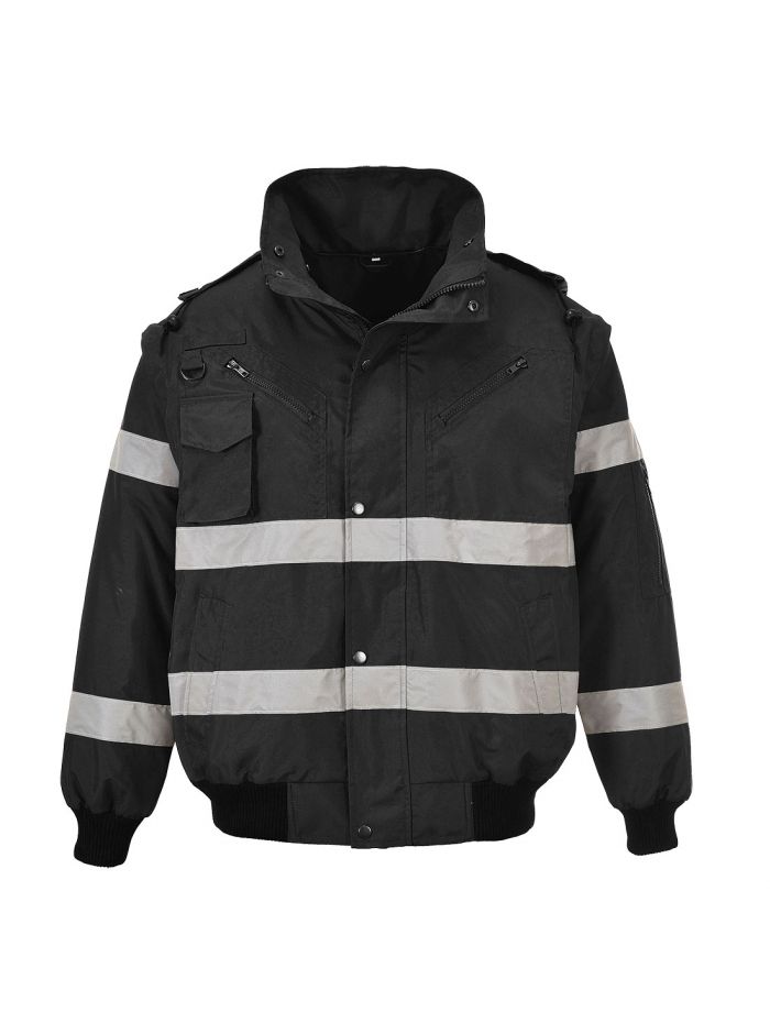 Iona 4-in-1 Pilotjacke, 4XL, R, Schwarz