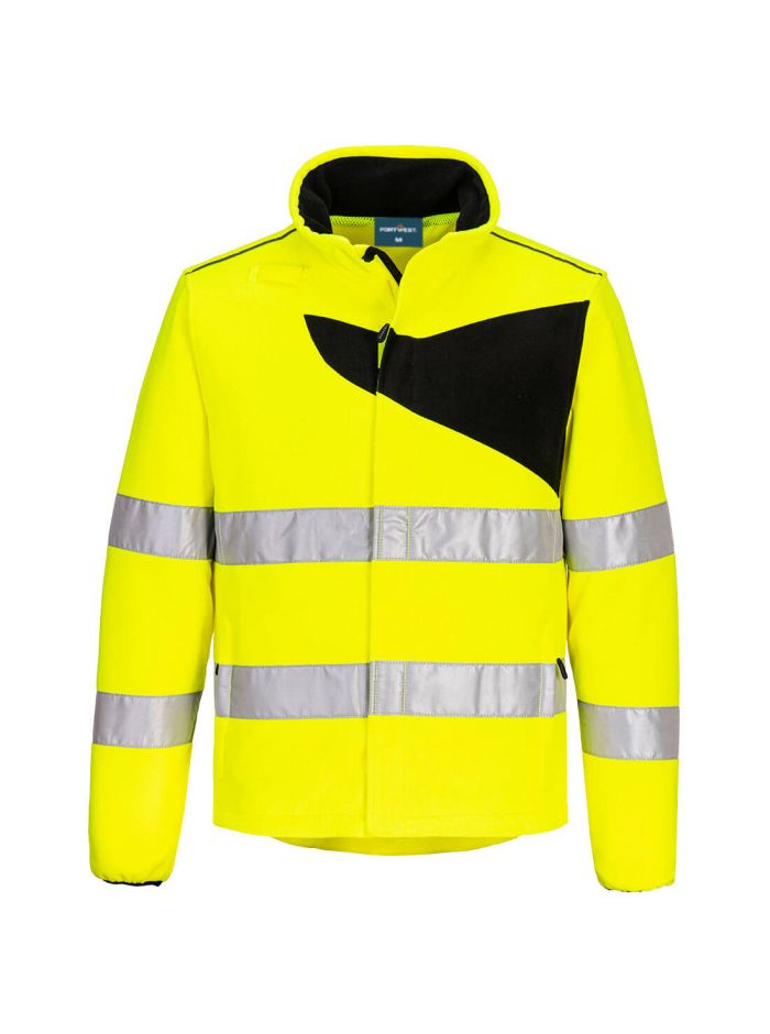 PW2 Warnschutz-Fleecejacke, 4XL, R, Gelb/Schwarz