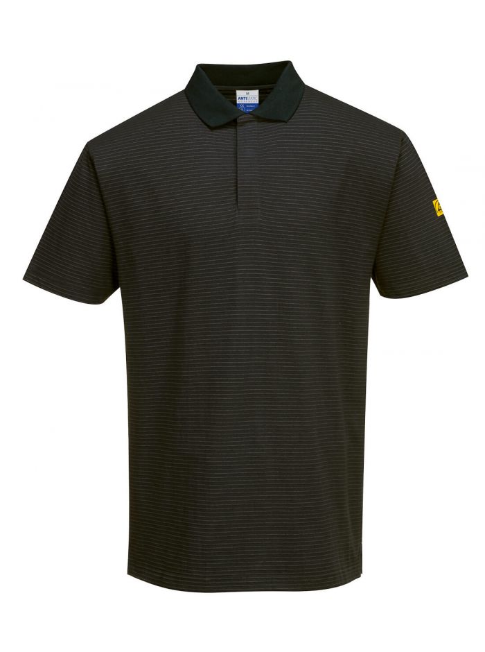 Antistatik ESD Polo-Shirt, L, R, Schwarz