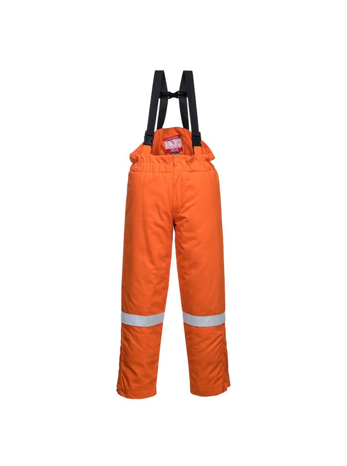 Flammhemmende Antistatik Winterlatzhose, L, R, Orange