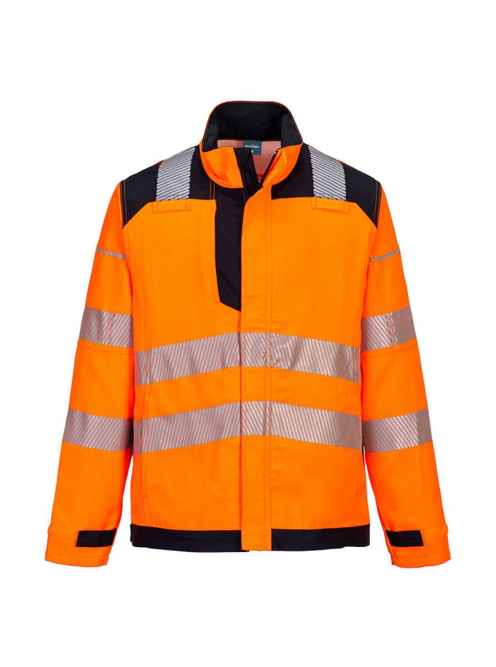 PW3 FR HVO Arbeitsjacke , L, R, Orange/Schwarz