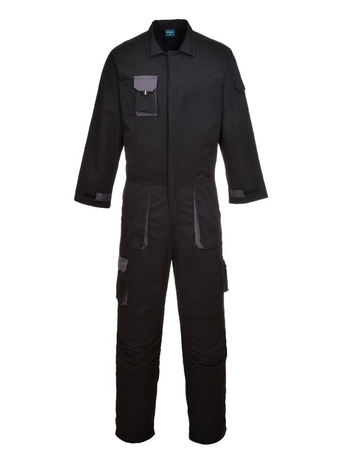 Portwest Texo  Kontrast Overall, L, R, Schwarz