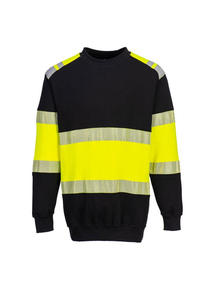 PW3 Flammhemmendes Sweatshirt der Klasse 1 , L, R, Gelb/Schwarz