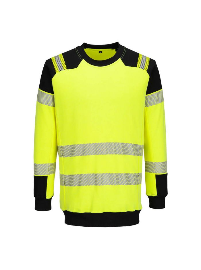 PW3 Modaflame Knit Hi-Vis FR Sweatshirt, L, R, Gelb/Schwarz