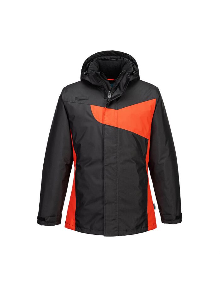 PW2 Winterjacke, L, R, Schwarz/rot