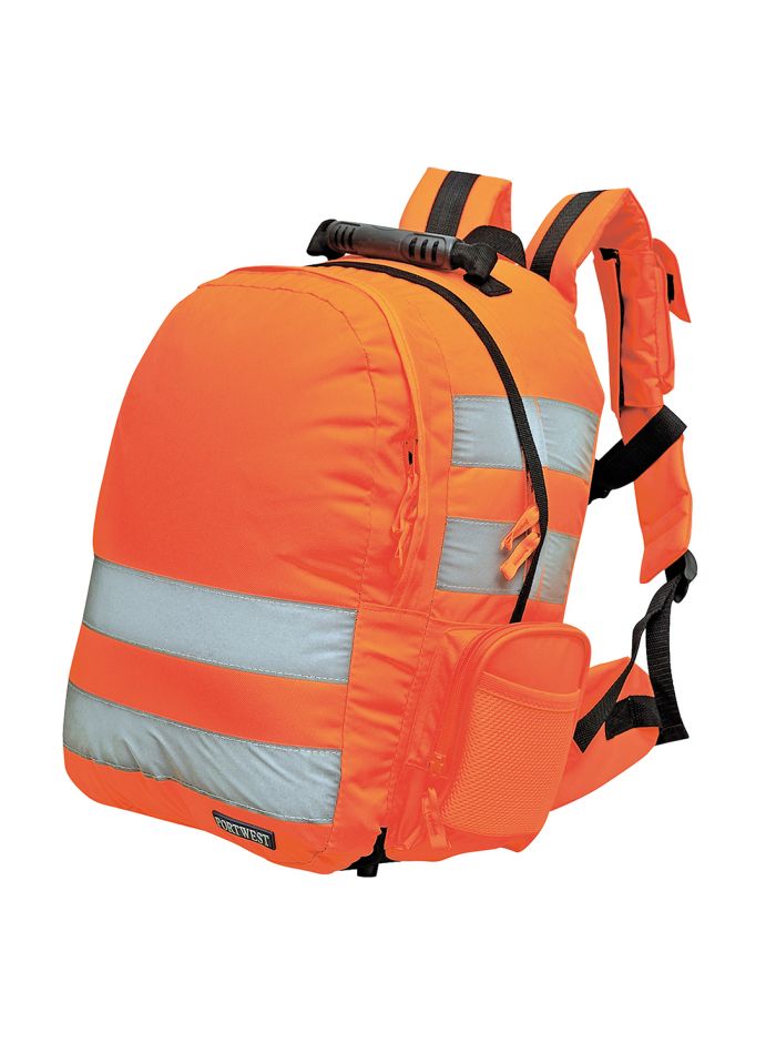 Schnellverschluss-Warnschutz-Rucksack, , R, Orange