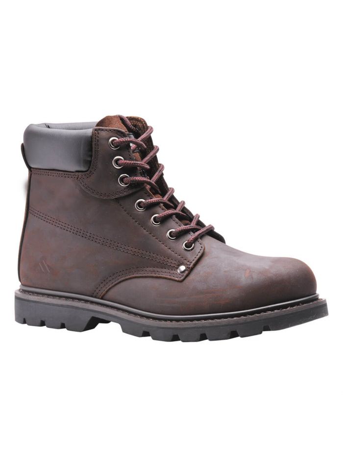 Steelite Rahmengenähter Sicherheitsschnürstiefel SB HRO, 39, R, Braun