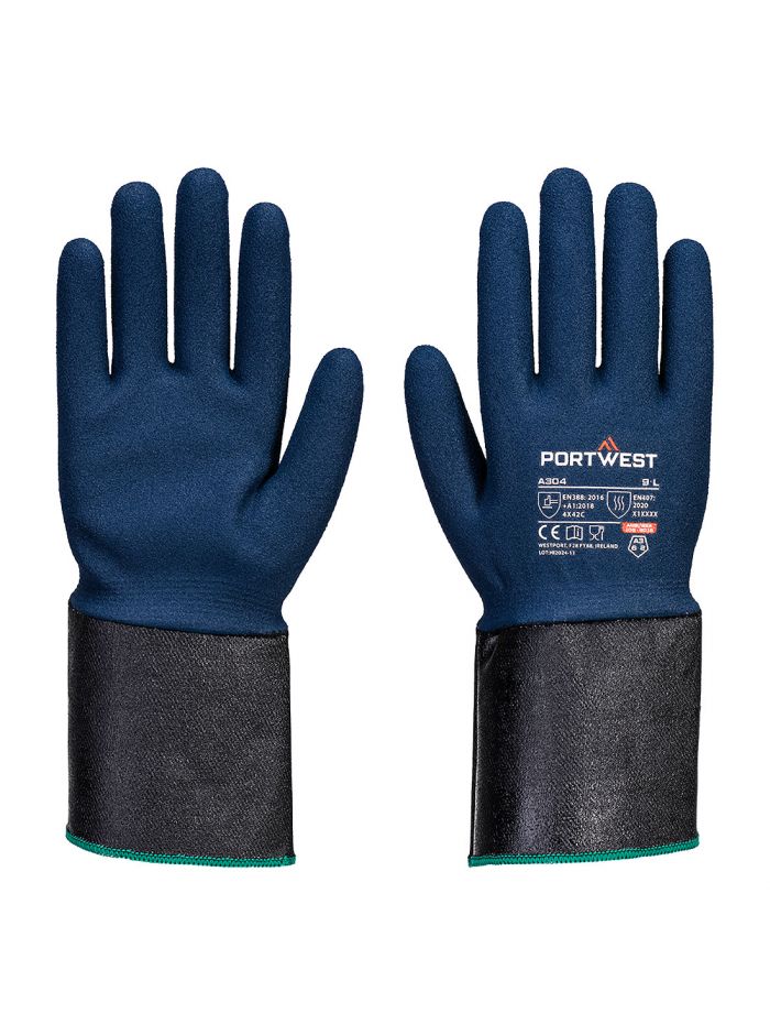 Nitrotough Grip Glove, L, R, Grau/Blau