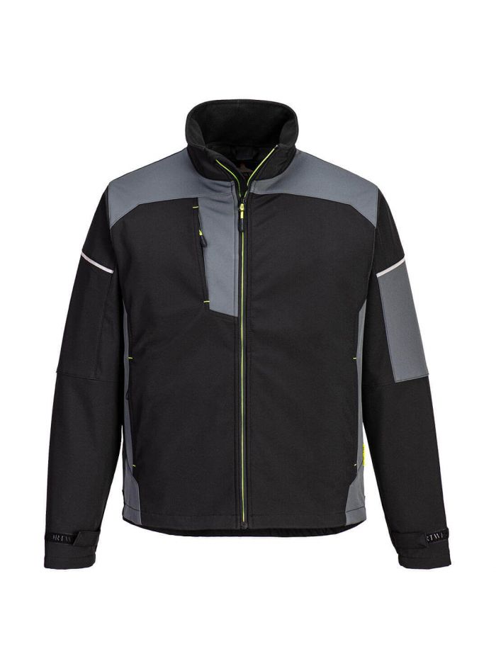 PW3 SOFTSHELL JACKE (3L), L, R, Schwarz/ZoomGrau