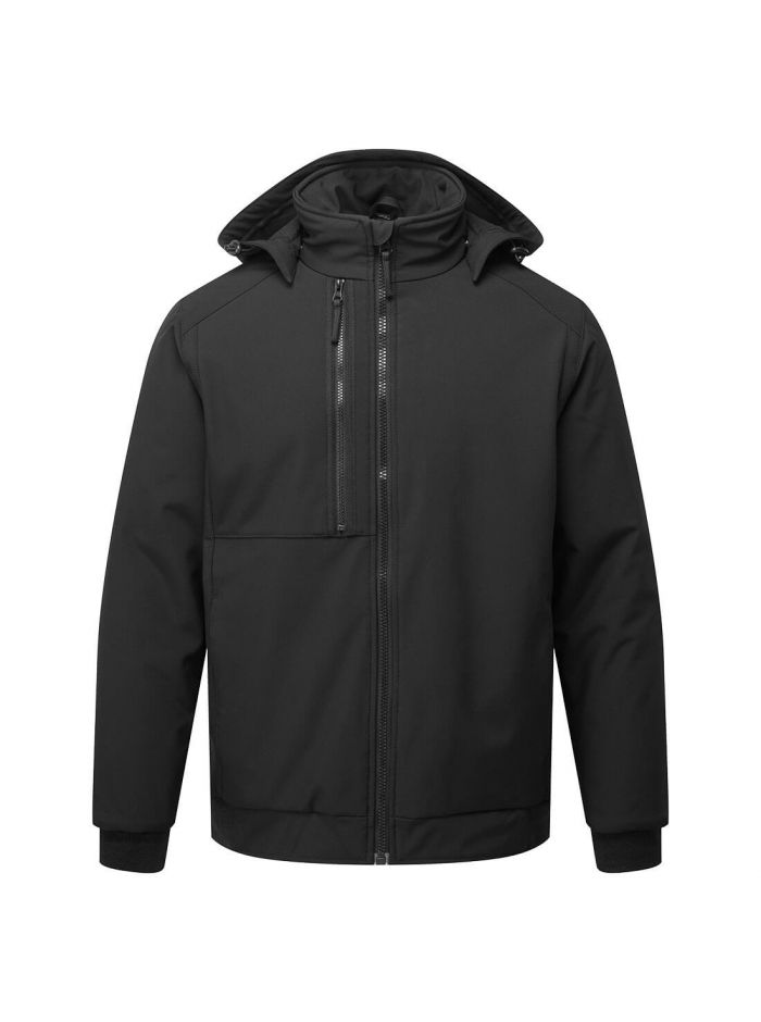 WX2 Eco Softshelljacke gefüttert (2L), L, R, Schwarz