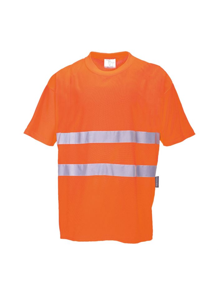 Warnschutz Cotton Comfort-T-Shirt kurzarm , 4XL, R, Orange