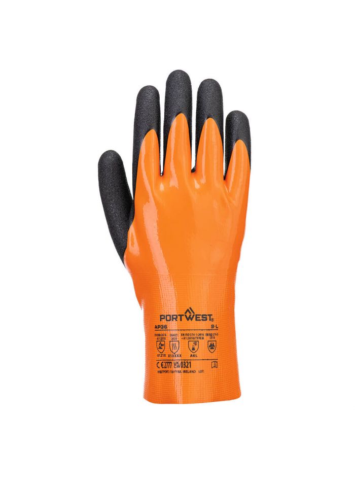 FD Grip 15 Nitril-Stulpe , L, R, Orange/Schwarz