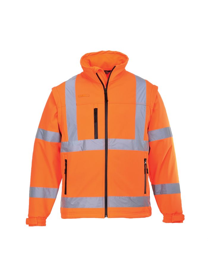 Warnschutz 2-in-1 Softshell-Jacke (3L), 4XL, R, Orange