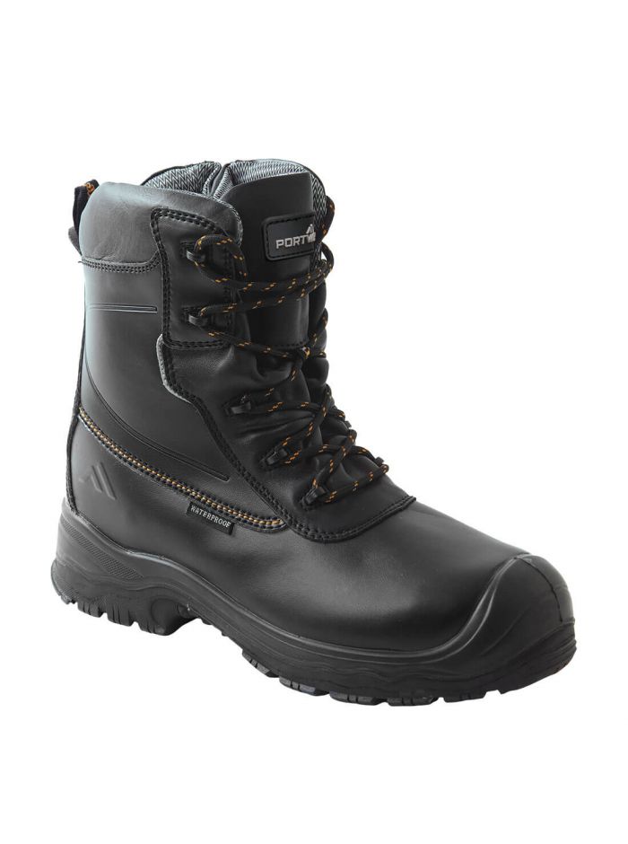 Portwest Compositelite Traction 7 Zoll (18cm) Sicherheitsstiefel S3 HRO CI WR, 38, R, Schwarz