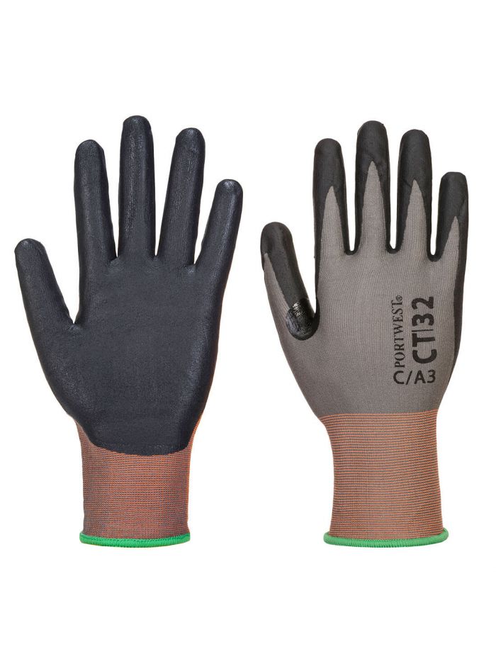 CT Schnitt C18 Nitril, L, R, Grau/Schwarz