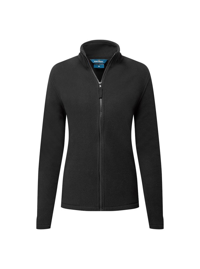 Damen-Eco Fleecejacke, L, R, Schwarz