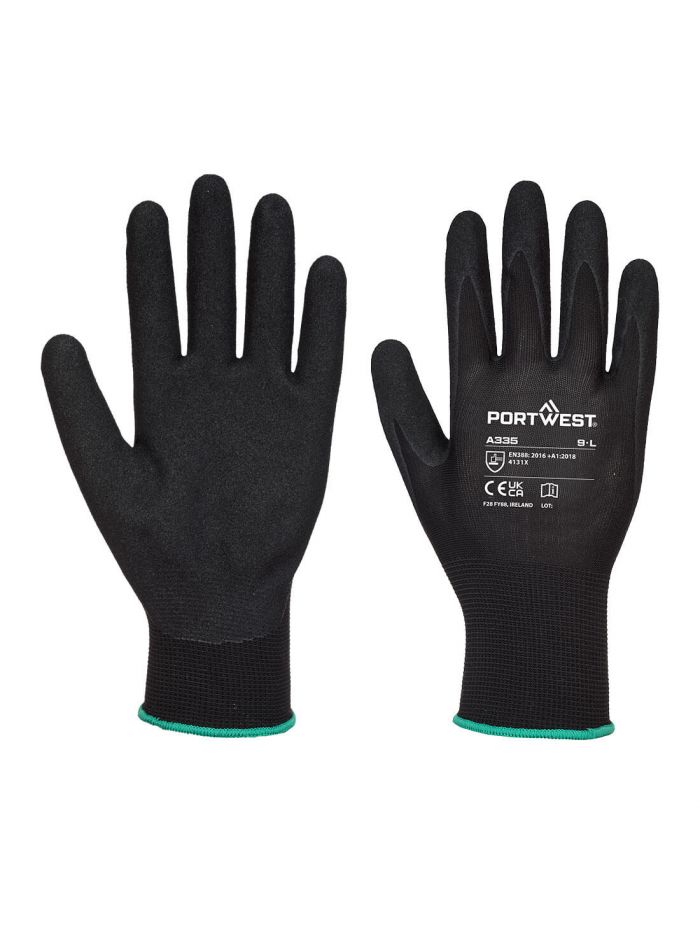 Dermi-Grip NPR15 Nitril-Handschuh, L, R, Schwarz