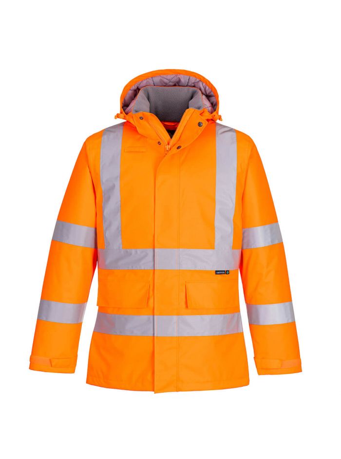 Eco Warnschutz Winterjacke, 4XL, R, Orange