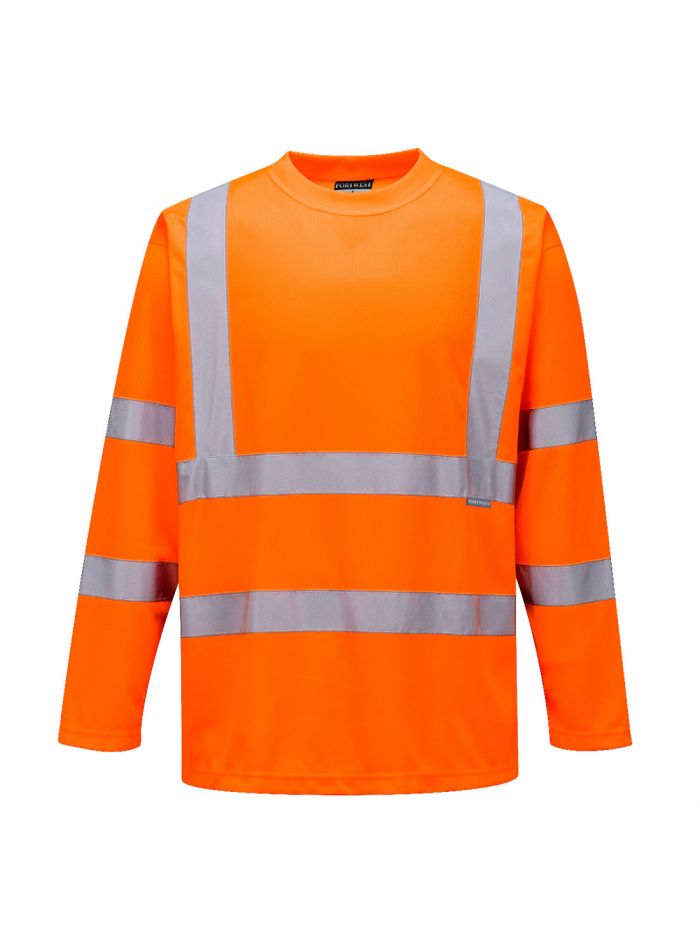 Warnschutz T-Shirt langarm , L, R, Orange