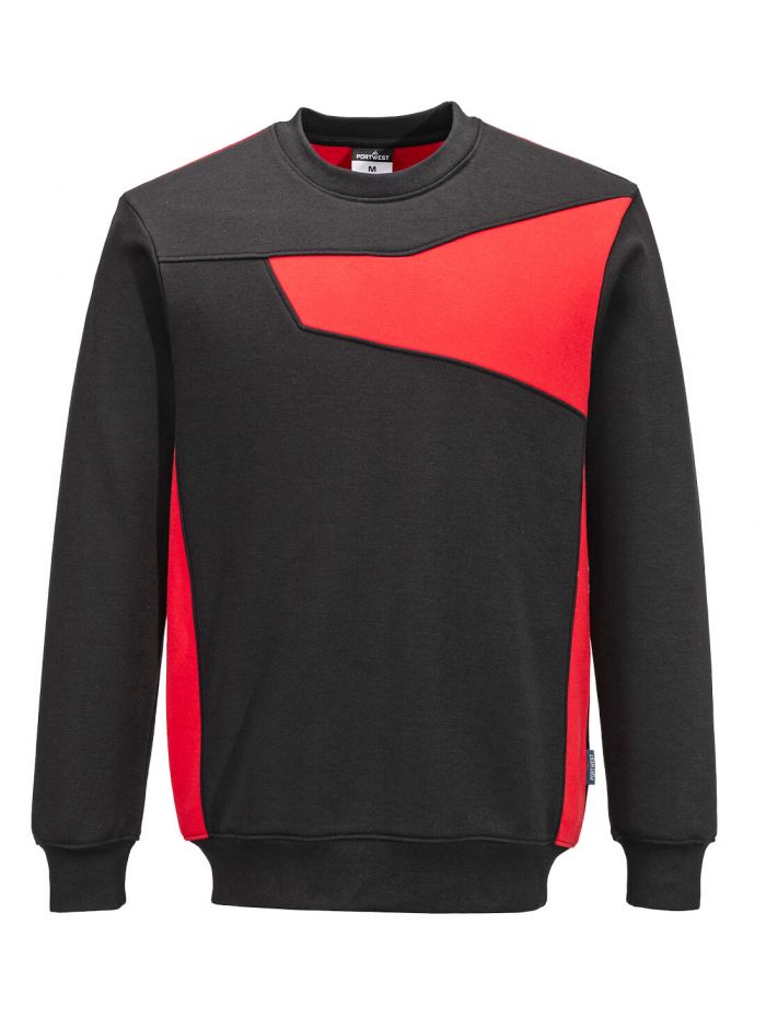 PW2 RUNDHALSSWEATSHIRT, L, R, Schwarz/rot