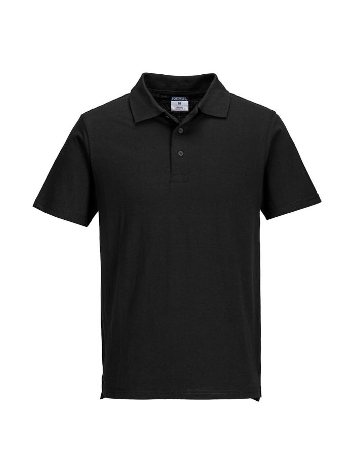 Polohemd aus leichtem Jersey (48 Stück pro Karton), 4XL, R, Schwarz