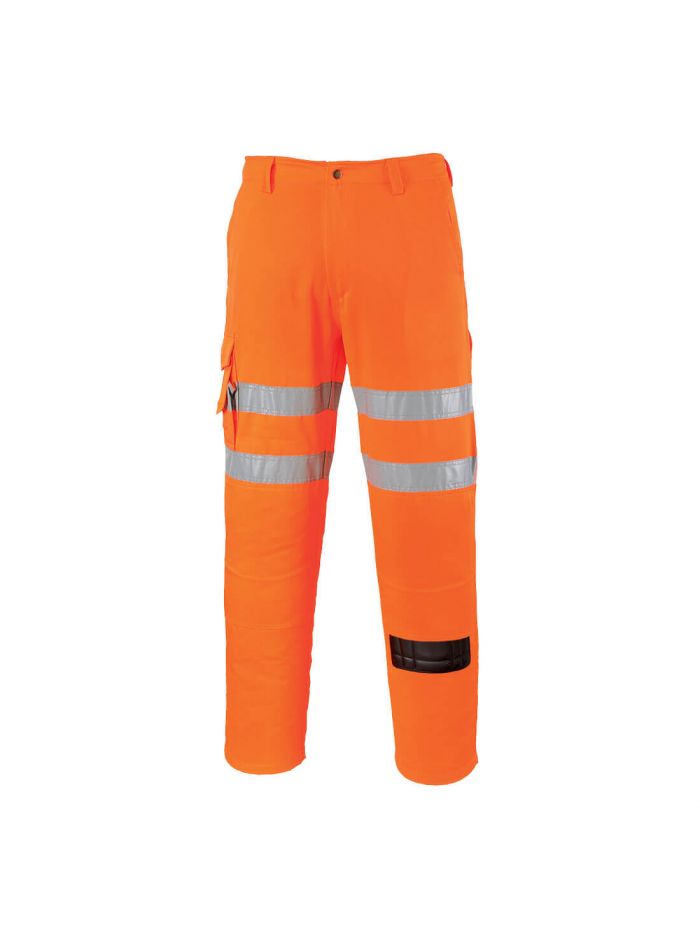 ES1 Essential HV Work Trousers, 28, R, Orange