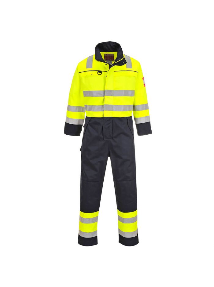 Multinorm Warnschutz Overall, 4XL, R, Gelb/Marine