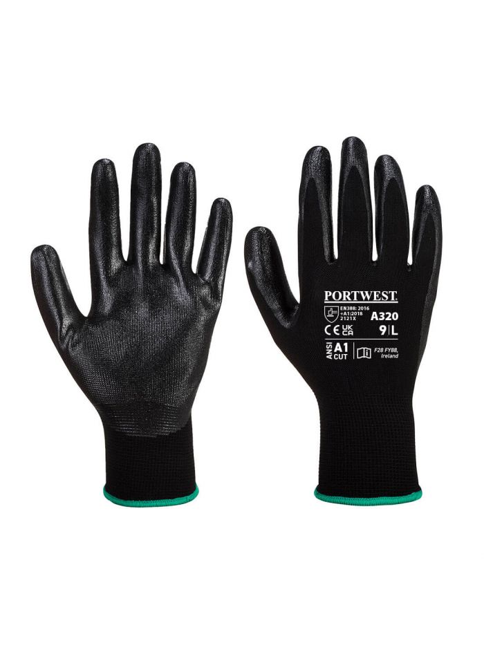 Dexti-Grip Handschuh, L, R, Schwarz