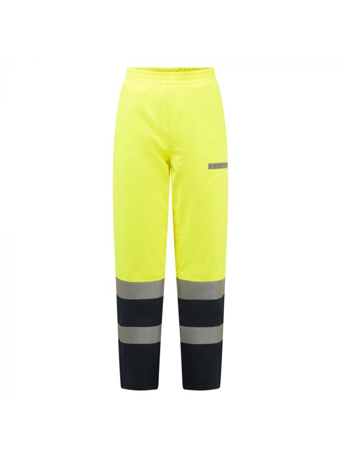 Bizflame Rain+ Hi-Vis Multi-Norm Kontrast FR Winterhose, L, R, Gelb/Marine