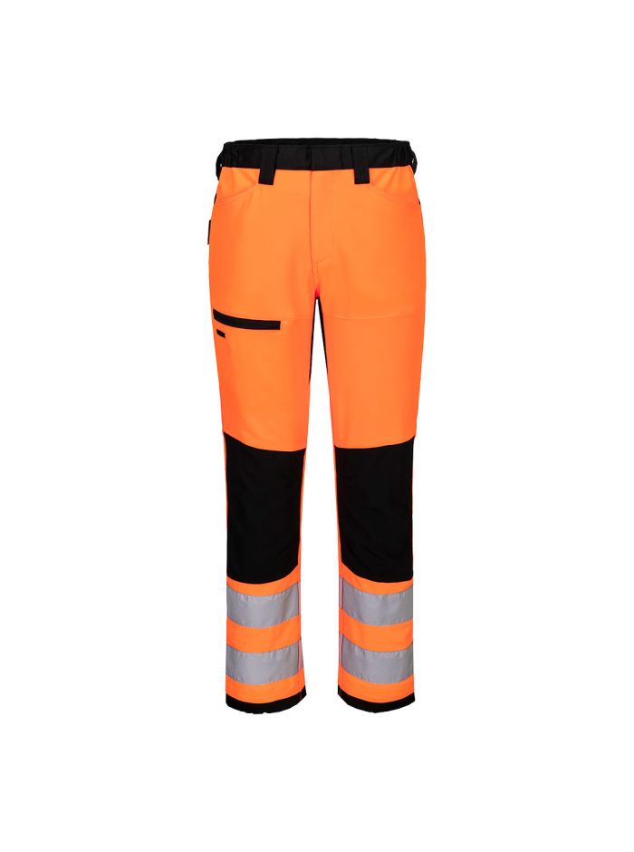 WX2 Eco Hi-Vis Service Bundhose Klasse 2, 28, R, Orange/Schwarz