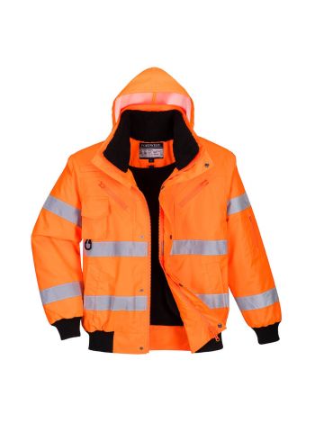 Warnschutz 3-in-1 Pilotjacke , L, R, Orange