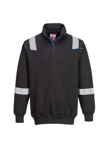 WX3 FR Sweatshirt, L, R, Schwarz