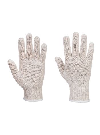 String Knit Liner Handschuh (288 Paare), L, R, Weiss