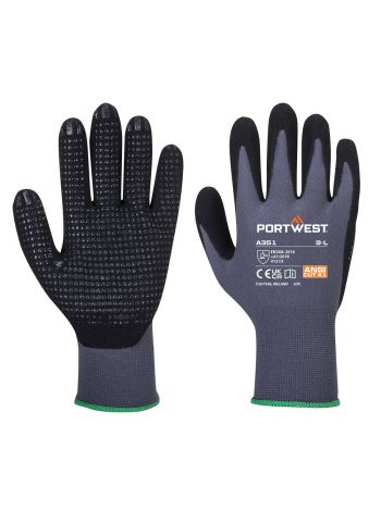 Dermiflex Plus Handschuh, L, R, Grau/Schwarz