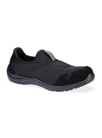 Stahl Textil Slipper S1P SR FO ESD, 36, R, Schwarz